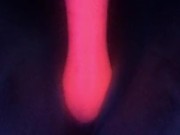wett pussy swollows glow vibrator