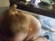 BBW Ginger gives head to cousin while family is home 3/16