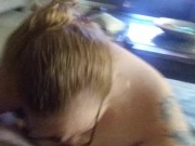 BBW Ginger gives head to cousin while family is home 6/16
