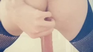 10" Dildo in Amy's Ass