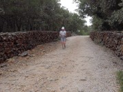 Ginger Redhead Forest Run ended in Dripping Hairy Pussy Outdoor Creampie 1/16