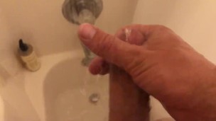 Shower Jack Off while people are home