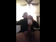 My Fleshlight Works My Big Cock in My Bungalow