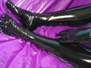Rubberdoll with Latex toe socks and gloves