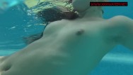Naked ferrari - Small teen mia ferrari strips naked in hot pool