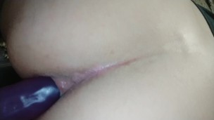 Twink fucks dildo