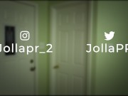 Stepbrother peeps through door as his stepsis plays with her dildo 1/16