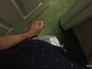 Stepbrother peeps through door as his stepsis plays with her dildo 15/16