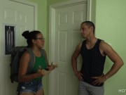 Stepbrother peeps through door as his stepsis plays with her dildo 2/16