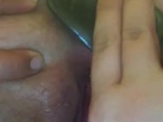 Teen babe using anal plug for first time