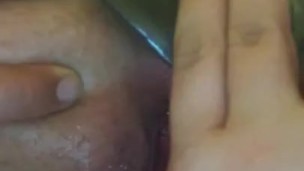 Teen babe using anal plug for first time