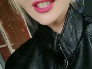 Public, cute tight pussy flashes on the street, could fuck me by the wall? 10/16