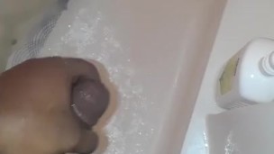Stroking My Hard Wet Dick While In The Shower