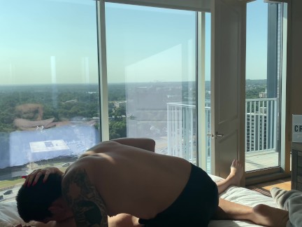 Hot Couple Passionate Fuck With Stunning City Views