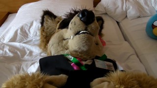 Me wearing Pakyto while getting a handjob by the fursuit owner ...