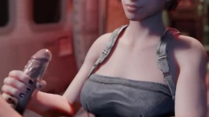 Jill Valentine Hentai - Handjob black nails