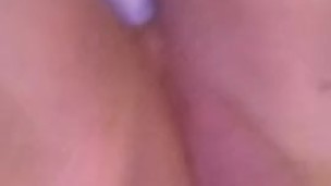 Playing with my purple vibrator in my ass