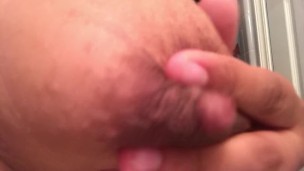 Fondling big natural tits