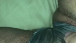 Hairy Pussy Squirt in Panties