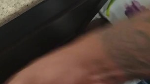 Quick masturbate in the restroom looking for another for a video