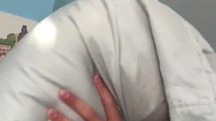college twink tries to hump pillow