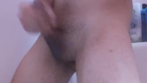 Mihael Sinn Jerking off in the shower with a nice thick cum shot