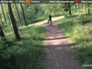 Blonde on Bicycle Loves to Suck Cocks to Strangers During Forest Bike Ride Outdoor pov