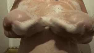 Showering Big Boobs