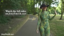 invisible nakedness in the city. full body art with nude by jeny smith