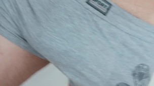 Stripping my boxers and showing off my cock