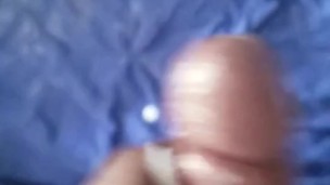 Big black dick masterbates then blows huge load of cum