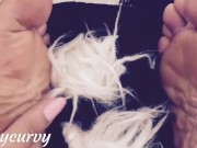 Carlycurvy feet in fishnets and clear heels 16/16