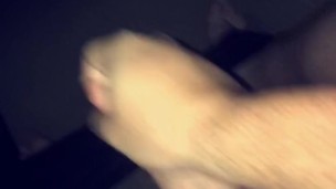 Quick cum on the couch