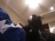 Jacking off while watching the news
