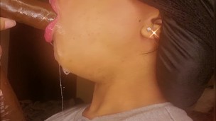 Deep Throat Practicing...Gasping For Air ... Turn The Volume Up!