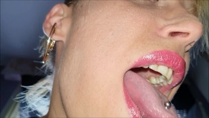 Mouth, tongue and teeth fetish I - Short
