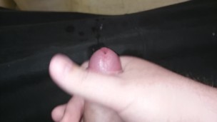 Fat guy pulls out hard cock and cums for you
