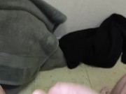 Fatty jerks small cock big cumshot