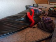 complete Vacbed session in vacbed with gloves