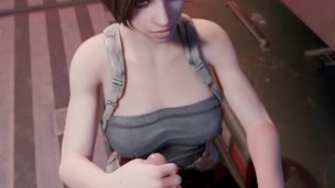Jill Valentine Hentai - Handjob Cumshot