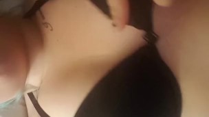 Sexy chubby girl makes herself squirt
