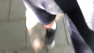 BULGING OUT of those Tight Shorts on a busy Street