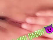 Rubbing my pretty tight pink pussy