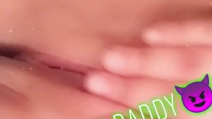 Rubbing my pretty tight pink pussy