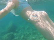 Curvy Pale Redhead Risky Public Beach Handjob Cum | Big Tits Ginger Amateur 2/16