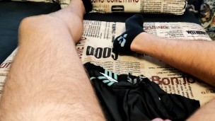Making a boys smell | Cum on Nike socks