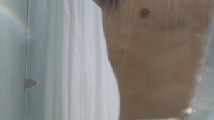 Piss and pee all over on my hard body in the gym shower no cum