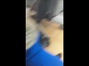 POV Public Blowjob Cumshot in Changing Room from 2 Angles 6/16