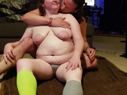 BBW loves being held & rubbed under her panties, needs a deep fuck