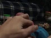 Cum gushing white cock
